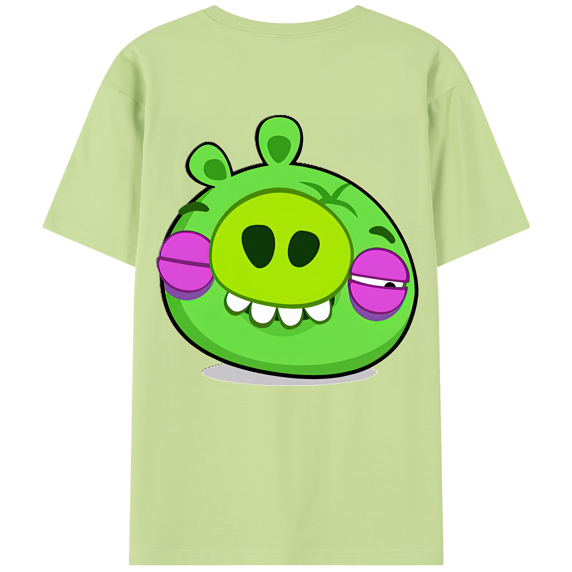 （画像用） Angry Birds アングリーバード 綿100％半袖Tシャツ（背面プリント）